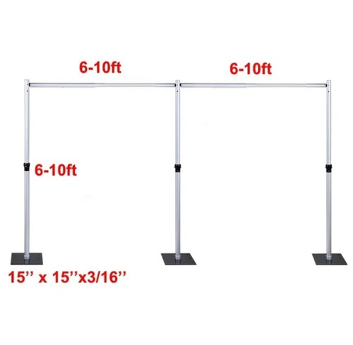 Heavy Duty Pipe and Drape Backdrop Stand Kit for Flower Balloon Wedding Curtain - Picture 2 of 3