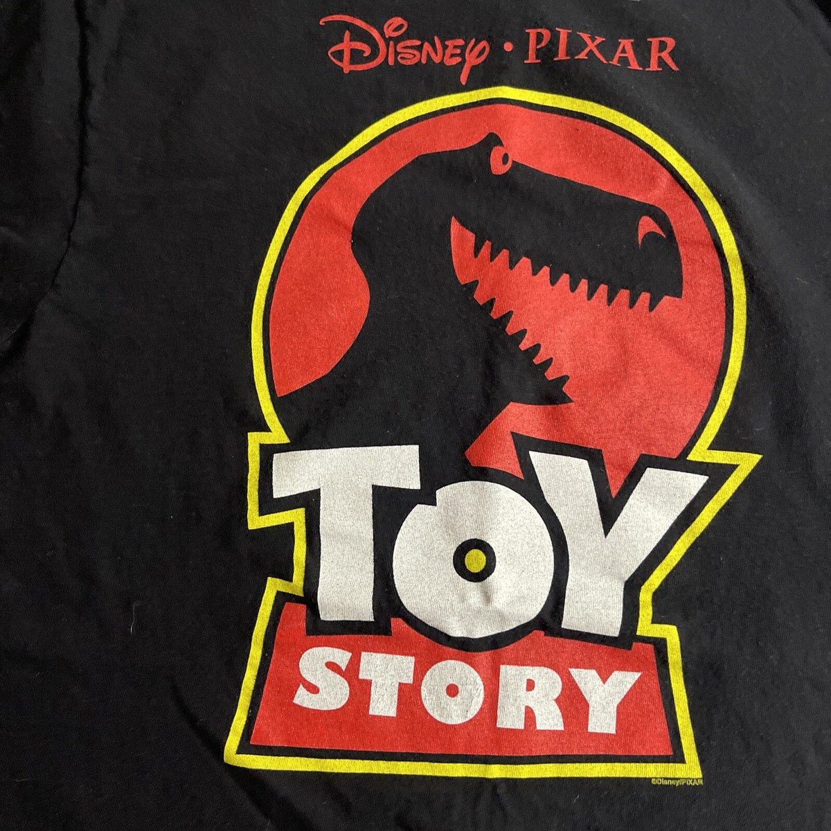 Disney Pixar Toy Story T-Shirt Rex Jurassic Park Logo Tee