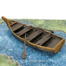 Spelunker's Docks ~ MASTERCRAFT ROWBOAT D&D Pathfinder Warlock Tiles miniature