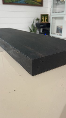 Gabon Ebony S4S 35-3/4 x 9-1/2 x 1-15/16 lumber platter board exotic wood slab - Picture 3 of 4