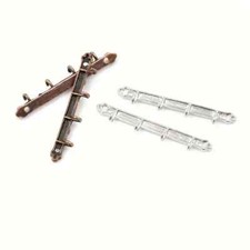 Dollhouse Vintage Metal Coat Rack 1/12 Scale Antique Brass or Antique Silver