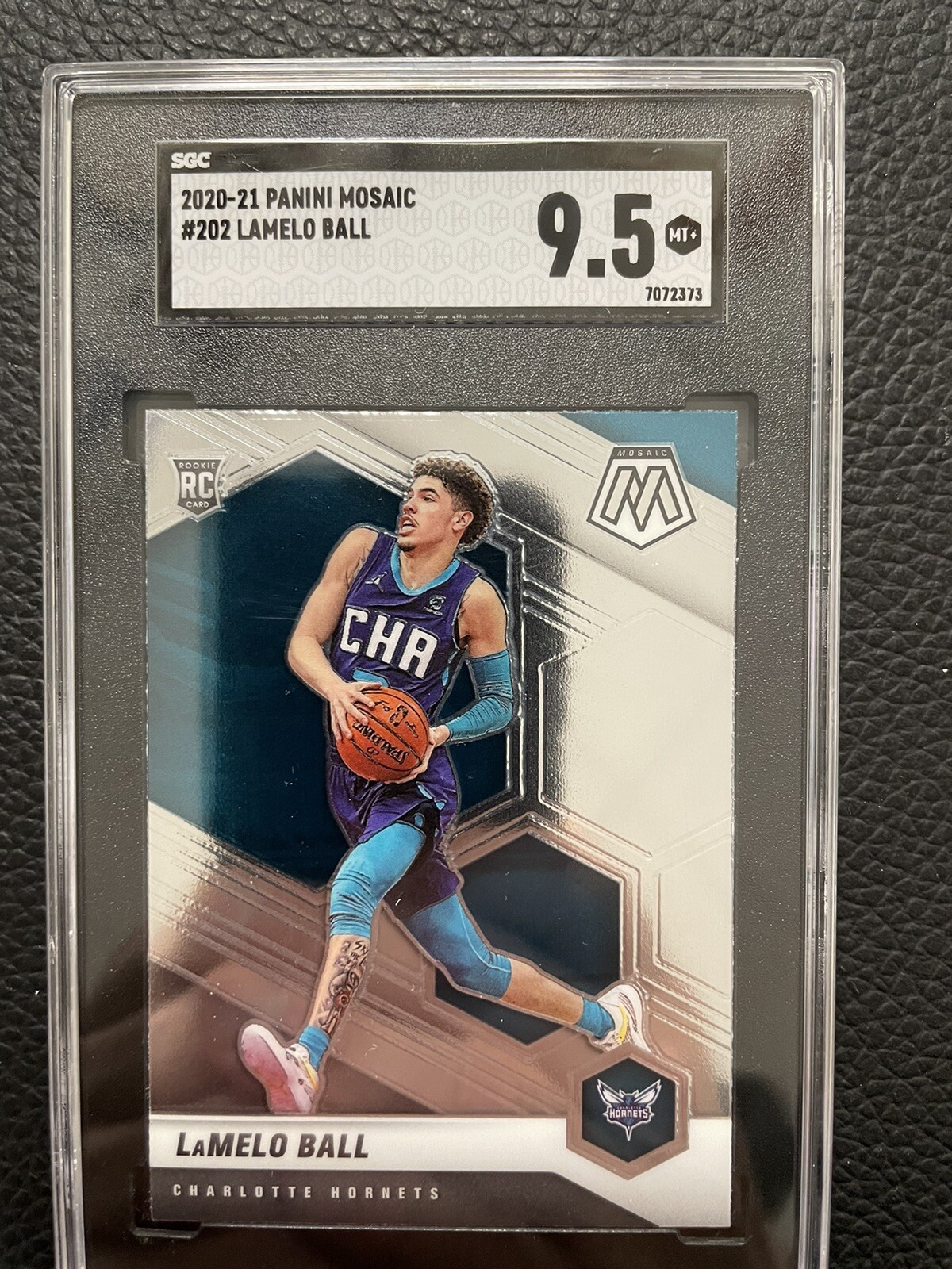 2020-21 Panini Mosaic Lamelo Ball RC SGC 9.5 Mint+ #202 Rookie