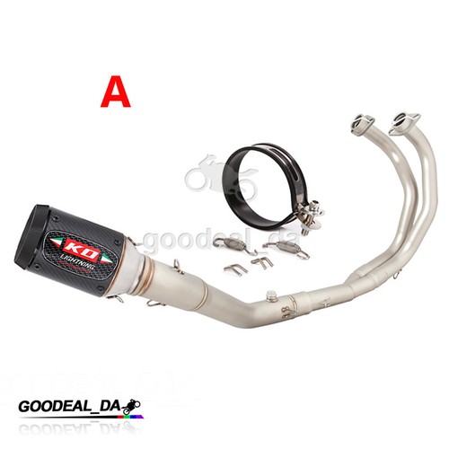 For Yamaha MT-03 YZF R3 2015-2024 Full System Exhaust Header Pipe Carbon Muffler - Picture 3 of 14