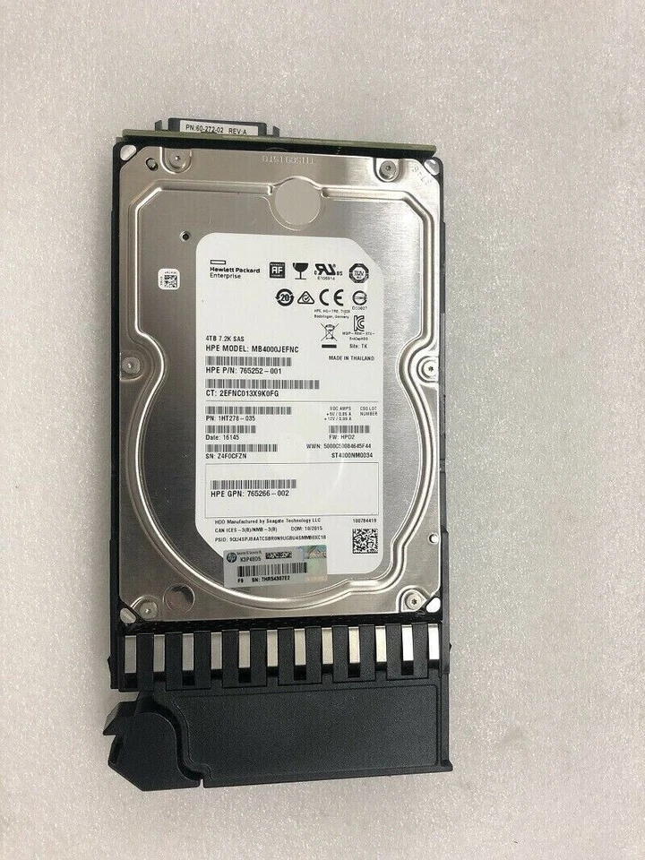 New HP C8R26A 718302-001 MSA 4TB 6Gbps SAS 7.2K rpm LFF 3.5" FC HDD Hard Drive - Image 2 of 3