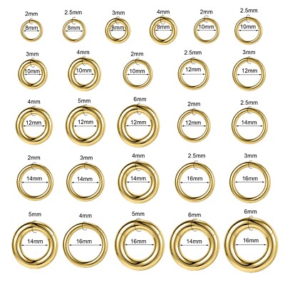 2G-12G Titanium Hinged Large Septum Ring Clicker Ear Gauge Hoop Earring Jewelry
