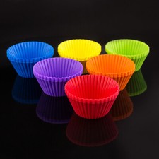PRECORN Set 24 Stampi per Cupcake in Silicone Muffin Stampi per Muffin Riutilizzabili