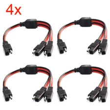 4X 14AWG Solar Battery SAE DC Power Automotive Connector Cable Y 1 to 2 Splitter