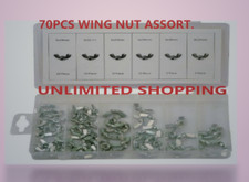 2x70pc Wing Nut Assortment with Metric Threads 5mm - 8mm Butterfly Screw Fixing