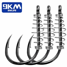 20~80Pcs Sprung Fishing Hooks Carp Hooks Baits Hooks Strong Hook for Freshwater