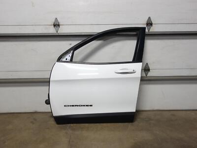 14-18 JEEP CHEROKEE 2.4L Left Front Driver Door Bright White Clear