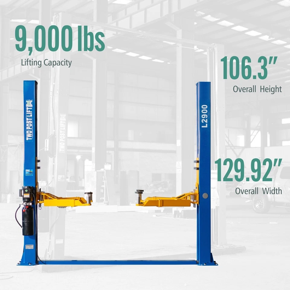 XK L2900 Two Post 9000LB Capacity Car Lift Auto Truck Hoist Industry Leading Foto 2 de 4