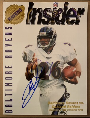 ROD WOODSON Auto Signed Baltimore Ravens 1998 Insider