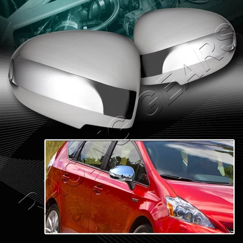 CHROME ABS SIDE VIEW MIRROR COVERS CAP/NO TURN SIGNAL FIT 09-15 TOYOTA VENZA