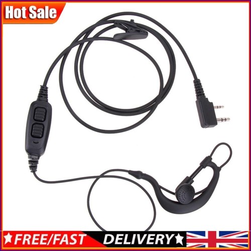 2 Pin Dual PTT Earpiece Headset Mic for UV-82 UV-8D Walkie Talkies