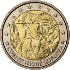 [#1304549] Italien, 2 Euro, European Constitution, 2005, Rome, Bi-Metallic, UNZ,
