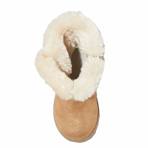 Cat & Jack Ragazze' Katrina Neonato Pelliccia Finta Montone Alto Marrone Nwt - Foto 3 di 3