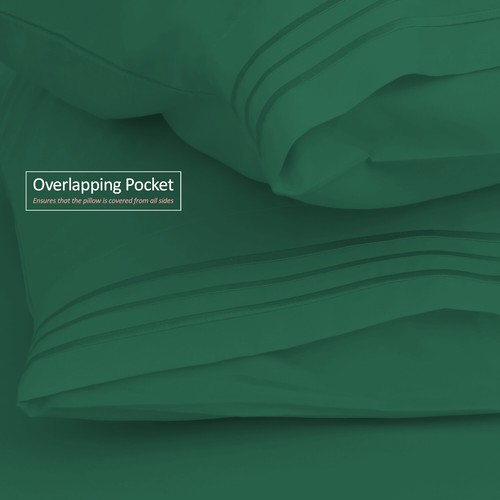 Ensemble de 4 draps de lit 1800 Queen ou King ultra doux microfibre poche profonde - Photo 310/360