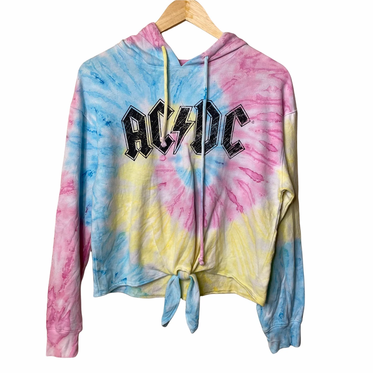 Pink yellow deals and blue hoodie