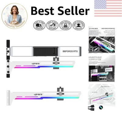 Adjustable ARGB GPU Support Holder - Sturdy Iron Base for Maximum Stability