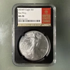 2024 (P) $1 American Silver Eagle Star Privy NGC MS70 Offical Red Book Label
