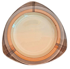 Art Deco 1930 Clarice Cliff triangle set plates . RARE.