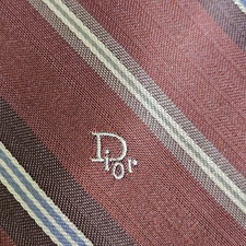 Vintage Dior Paris New York Unisex Pinstriped Tie 55" X 3" Career Wear Business