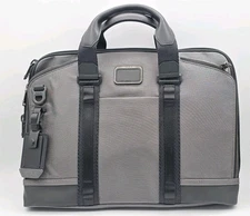 NEW Tumi ALPHA BRAVO ACADEMY 15.5” Nylon Laptop Brief Briefcase - CHARCOAL GREY