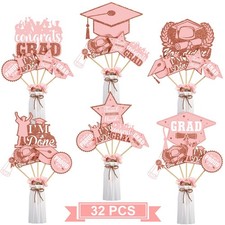 32 Pcs Graduation Party Decorations Graduation Centerpiece Sticks Congrats Grad