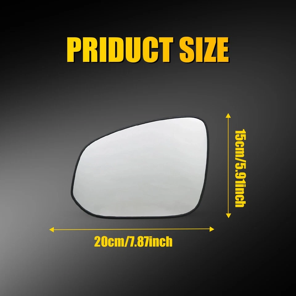 Переднее левое зеркало стекло прозрачное с подогревом подходит для Toyota RAV4 Tacoma 4Runner 2013-2018 годов выпуска - Изображение 3 из 4