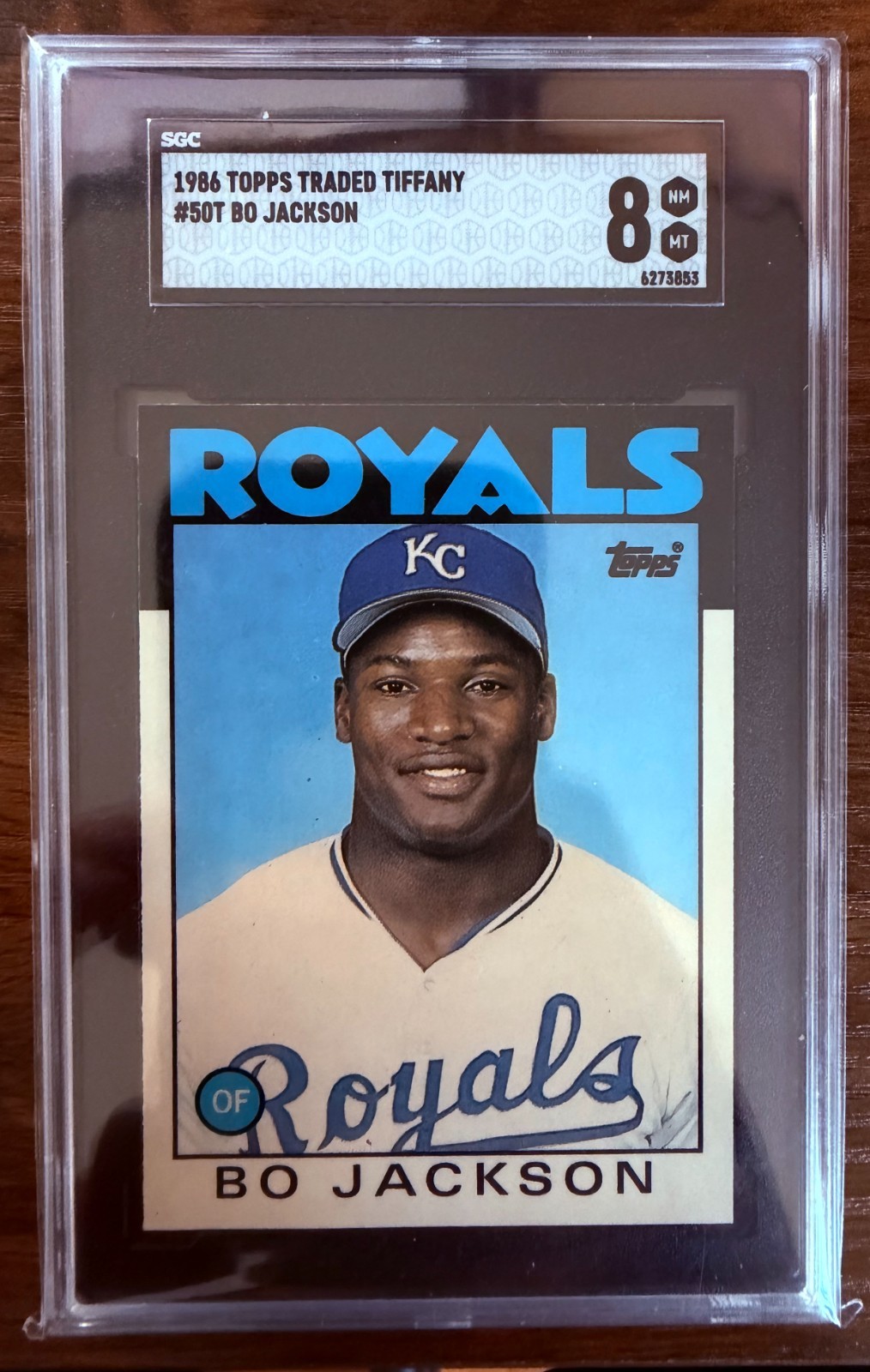 1986 Topps Traded TIFFANY Bo Jackson SGC 8