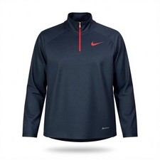 Nike Therma Fit Mens 1/4 Zip Pullover Sweatshirt Long Sleeve Navy Blue M