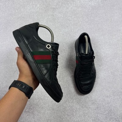 Gucci Coda Web Stripe Low Leather Shoes Size 6/ 40.5 / 25.5cm