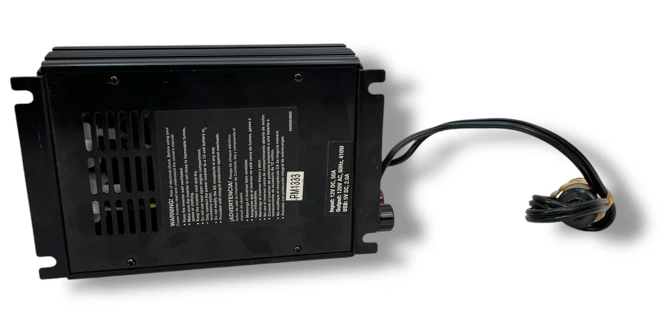 Schumacher 410W Power Converter 2 AC Outlet 1 USB Port 12v Input 120v AC 60hz - Image 4 of 4