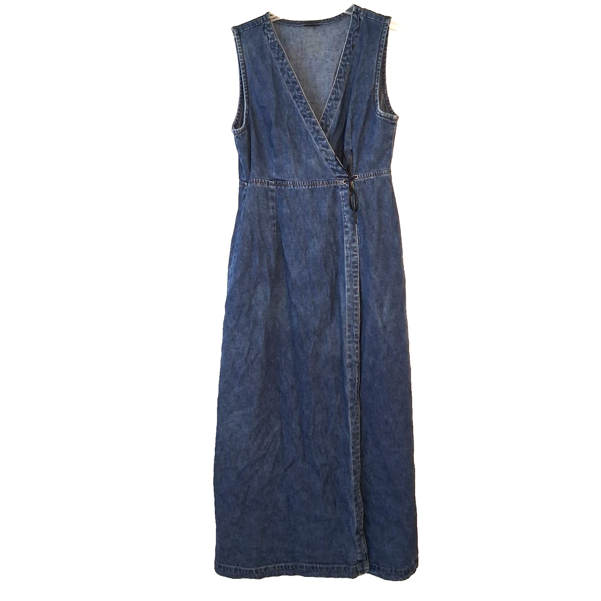 white christmas dresses 90's Denim overall plus size dress – Vida Antigua Collective main image 1