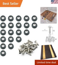 Easy-Install Non-Slip Rubber Feet with Stainless Washers - 20 Pack for Stability