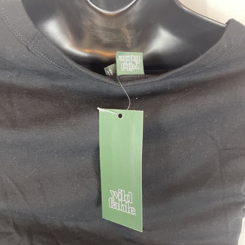 NWT Wild Fable Womens Size XS Short Sleeve V-Neck Cropped T-Shirt Black - Picture 7 of 9