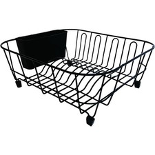 Grayline 12.4 In. W x 14.1 In. L Black Wire Sink Dish Drainer 44404 Grayline
