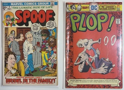 PLOP! #19 & Spoof #2 Lot (DC/Marvel 1970s Humor Comics) VG/VG FN Bronze Age