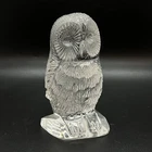 Vintage Waterford Crystal 4-1/4” Barn Owl Paperweight Figurine HTF