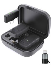Wireless Lavalier Microphone for iPhone/Android /Laptop/PC, Mini Lapel Mic wi...