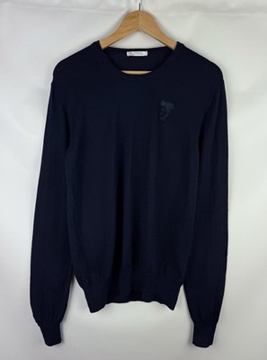 Versace Collection Herren Strickpullover Schurwolle Rundhals Pullover Gr.L