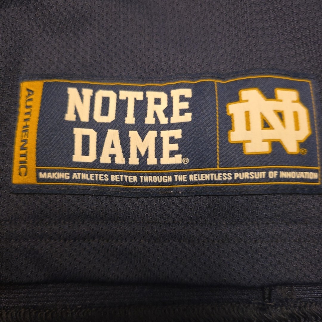 Notre Dame Football Jersey Mens 4XL Blue Official Under Armour #1 Stitched NEW thumbnail 3