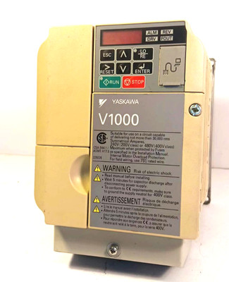 3 HP AC Drive Yaskawa V1000 CIMR-VU2A0010FAA REV. C,  200-240V 1-Phase Input