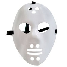 Hockey Plastic Mask Jason Killer Fancy Dress Halloween Adult Costume Accessory