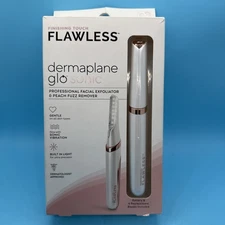 Finishing Touch Flawless Dermaplane Glo Sonic Lighted Facial Exfoliator Electric