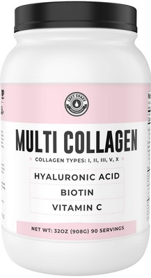 Multi Collagen Powder with Biotin, Hyaluronic Acid, Vitamin C (2lb Value Size...
