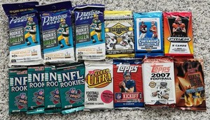 Old Shop Liquidation! SEALED Football LOT 2007 HTA Hobby, 2020 Prestige and 2001