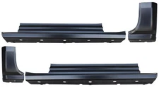 Lh Rh 2014-2018 Chevy Gmc Pickup Slip-on Rocker Panels Cab Corners 2 Dr Std Cab