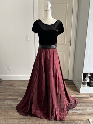 Simco Black/Burgundy Formal Dress- Size 12