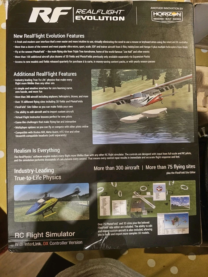 RealFlight Evolution RC Flight Simulator w/ InterLink DX — Used - Photo 2/4
